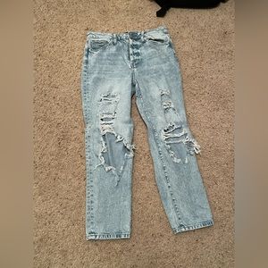 light wash ripped jeans